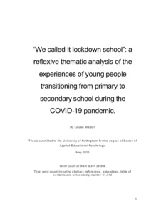 thesis statement about covid 19 pandemic brainly